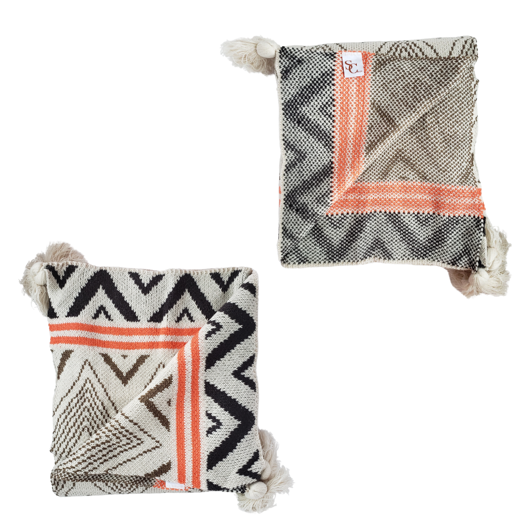 Bohemian-Style Cotton Throw & Blanket